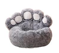 Qinhaixi Cat Bed Kitten Bed Bear Paw Shape Dog Bed Cat Bed，Soft Pet Bed Keep Warm In Winter, Machine Washable High Bolster Ped Bed Pet Cushion Cave(Diameter 55cm)