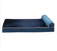 Qinhaixi Cat Bed Kitten Bed Pet Beds For Extra Large Dogs Fluffy Cozy Kennel Pad Washable Dog Crate Mat Pillow Edge Design Pet Cushion Cave(D,50 * 40 * 11cm)