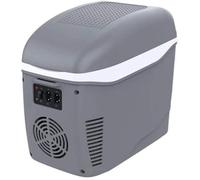 Qinhaixi Cool Box Car Refrigerator, 7.5L Electric Cool Box Cooler Motor Home Camping Fridge 12V AC/ 220V DC