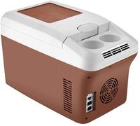 Qinhaixi Cool Box Car Refrigerator, Warmer Cooler 2 Modes, Dual Voltage Portable Freezer with Automatic Locking Handle for Traveling, Camping, 12L