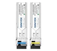 QINIYEK 1 Pair Simplex LC SFP Module 3KM-1.25G BiDi Single Mode Fiber Connectors SFP-WDM-SM 1000BASE BiDi 1310nm/1550nm SFP Transceiver Module