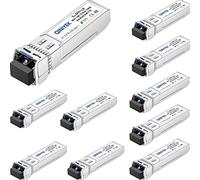 QINIYEK 10GBase-LR SFP+ Transceiver, 10G Singlemode SFP+ Duplex LC Module,Compatible for Cisco SFP-10G-LR, Ubiquiti UF-SM-10G,Meraki,Mikrotik, Supermicro, Netgear,SMF,1310nm,10~20km,DDM,10Pack