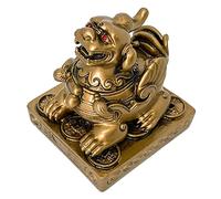 QINIZX Feng Shui Pi Yao/pixiu Wealth Porsperity Statue for Attract Wealth and Good Luck, Feng Shui Decor Fortune Business Interior Decoration Home Figurine Bi Xie Sculpture (2.0" L x 2.1" W x 2.8" H)