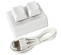 QINIZX USB 2-Key Mini Keypad One-Handed Mechanical Gaming Keyboard Programmable USB-C Keypad for Windows Mac OSU HID Programming Macro Keys RGB LED Backlit