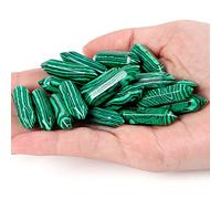 QINJIEJIE 10pcs Green Malachite Healing Crystal for Polished Crystal Walls Natural Loose Stone Hexagonal Tip Reiki Energy Balance Meditation Therapy Chakra Wall