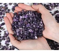 QINJIEJIE Amethyst Gravel Polished Rock Debris Stone Pea Quartz 0.3-0.4 "Rolling Stone Broken Natural Gem Gravel Home Decoration Small Pebble Vase Plant Fill Landscape Bottom Decoration