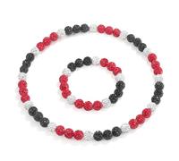 QINJIEJIE Baseball Necklaces Beads for Men, 16/18 in Bling Diamond Rhinestone Chain Baseball Drip Accessories, Ice Collection Necklace Gifts Jewwlry for Men Team Lovers, 18", Rhinestone, No Gemstone