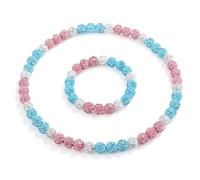 QINJIEJIE Baseball Necklaces Beads for Men, 16/18 in Bling Diamond Rhinestone Chain Baseball Drip Accessories, Ice Collection Necklace Gifts Jewwlry for Men Team Lovers, 18", Rhinestone, No Gemstone