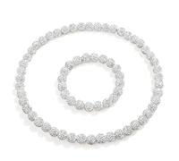 QINJIEJIE Baseball Necklaces Beads for Men, 16/18 in Bling Diamond Rhinestone Chain Baseball Drip Accessories, Ice Collection Necklace Gifts Jewwlry for Men Team Lovers, 16", Rhinestone, No Gemstone
