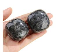 QINJIEJIE Black Labradorite Crystal Healing Crystals 1.8-2.0" 2PCS Large Crystals Natural Rocks Energy for Reiki Divination Meditation Protection Stones Gifts for Women Lovers Beginners