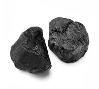 QINJIEJIE Black Tourmaline Large Crystal Healing Crystals 1.8"-2.2" 2PCS Raw Stone Rough Stones Rocks Protection Energy Reiki Tumbling Divination Meditation Crystals Gifts for Women