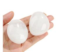 QINJIEJIE Clear Quartz Crystal Healing Crystals 1.8-2.0" 2PCS Large Crystals Natural Rocks Energy for Reiki Divination Meditation Protection Stones Gifts for Women Beginners