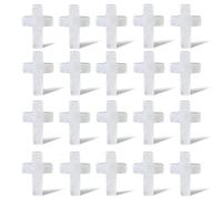 QINJIEJIE Clear Quartz Crystals Healing Crystal Stone 20 Pcs Cross Crystals Worry Stone Pocket Stones in Bulk Christian Easter Halloween Spiritual Good Luck Gifts Stocking Fillers Decor