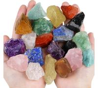QINJIEJIE Crystals 10Pcs Large Crystal 200G Healing Crystals Gemstones Bulk Raw Stone Rough Stones Energy Protection Fountain Rocks Decoration Reiki Meditation Crystals for Beginners