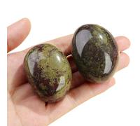 QINJIEJIE Dragon Blood Stone Crystal Healing Crystals 1.8-2.0" 2PCS Large Crystals Natural Rocks Energy for Reiki Divination Meditation Protection Stones Gifts for Women Beginners