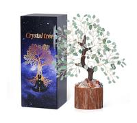 QINJIEJIE Green Aventurine Crystal Tree Chakra Tree of Life Healing Crystals Home Decoration Positive Bedroom Decor House Warming Gifts New Home Gifts for Women Mum Birthday Wedding Anniversary