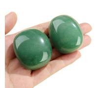 QINJIEJIE Green Aventurine Large Crystals 1.8-2" Healing Crystals Natural Rocks Energy Protection Stones for Reiki Divination Meditation Anxiety Relief Crystal Gifts for Women 2PCS