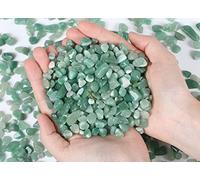 QINJIEJIE Green Natural Crystal Polished Rock 0.3-0.4 "Crushed Quartz Rolling Stone Fragments Natural Gems Home Decoration Aquarium Plants Cactus Vase Filling Landscape Bottom Decoration0.55lbs