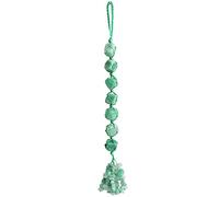 QINJIEJIE Healing Crystal Stone Hanging Green Aventurine Gem Decoration Rolling Stone Car Hanging Chakra Aura Meditation Good Luck Home Decoration Crystal Gifts