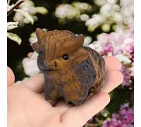 QINJIEJIE Highland Cow Ornaments Tigers Eye Crystal Healing Crystals Garden Ornament for Living Room Kitchen Accessories Figurines Highland Cow Christmas Decorations Gifts for Women 2"