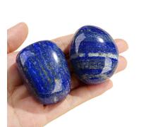 QINJIEJIE Lapis Lazuli Crystal Healing Crystals 1.8-2.0" 2PCS Large Crystals Blue Natural Rocks Energy for Reiki Divination Meditation Protection Stones Gifts for Women Beginners