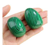 QINJIEJIE Malachite Crystal Healing Crystals 1.8-2.0" 2PCS Large Crystals Natural Rocks Energy for Reiki Divination Meditation Protection Stones Gifts for Women Beginners