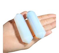 QINJIEJIE Opalite Crystals Wand 1 PC Large Healing Crystal Tower 3.5" Natural Hexagonal Stones Points Meditation Divination Reiki Energy Balancing Gifts for Women Beginners
