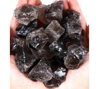 QINJIEJIE Smoky Quartz Crystal Large Crystal 200G Healing Crystals Bulk Raw Stone Rough Stones Energy Protection Fountain Rocks Decoration Reiki Meditation for Beginners