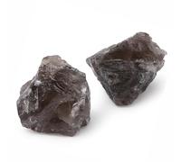 QINJIEJIE Smoky Quartz Large Crystal Healing Crystals 1.8"-2.2" 2PCS Raw Stone Rough Stones Rocks Protection Energy Reiki Tumbling Divination Meditation Crystals Gifts for Women