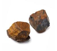 QINJIEJIE Tiger Eye Stone Healing Crystals 1.8"-2.2" 2PCS Raw Large Crystal Rough Stones Rocks Protection Energy Reiki Tumbling Divination Meditation Crystals Gifts for Women