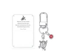 QINJIEJIE Travel Turtle Keychain Travel Turtle Keyring Cute Tortoise Accessories Travelling Gifts for Women Key Ring Family Holiday Birthday Graduation Good Luck Gift for Men