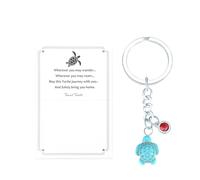 QINJIEJIE Travel Turtle Keychain Travel Turtle Keyring Travelling Gifts for Women Cute Tortoise Accessories Key Ring Family Holiday Adventure Birthday Graduation Good Luck Gift for Men