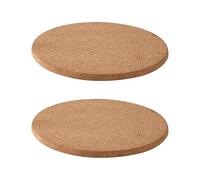 Qinlenyan 2Pcs Cork Trivet Set - Heat Resistant Board for Hot Dishes, Pans, Pot - Round Placemats for Kitchen Table and Countertop, Hot Mat 16cm