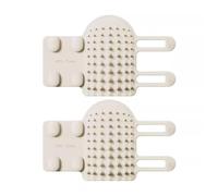 Qinlenyan 2Pcs Pet Self Grooming Brush Tickling Comb Soft Silicone Wall Corner Groomers Pet Massage Comb Self Groomer Tool Cat Corner Scratcher for Kitten Puppy White