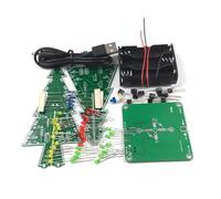Qinlenyan Christmas Tree Soldering Project Kit DIY Christmas Tree Flash Safe Self-assembly Wood Electronics Soldering Colorful 3D Xmas Tree for Gift and STEM Educational A