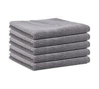 Qinlenyan Cleaning Rags Durable Microfiber Clothes 5pcs 30x30cm Large Microfiber Cleaning Clothes Highly Absorbent Reusable Kitchen Towels Set Grey 30 * 30cm