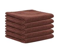 Qinlenyan Cleaning Rags Durable Microfiber Clothes 5pcs 30x30cm Large Microfiber Cleaning Clothes Highly Absorbent Reusable Kitchen Towels Set Brown 30 * 30cm