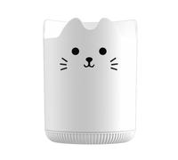 Qinlenyan Pen Holder Pencil Holder 360 Degree Rotating Cartoon Cat Pencil Holder Large Capacity Stationery Organizer Desk Accessory White