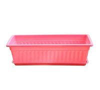 Qinlenyan Rectangular Window Box Planter, Plastic Flowerpot Vegetable Herb Planter Box Collapsible Planter Box for Indoor Outdoor,Patio, Garden Supplies. Pink 19.2"x7.4"x5.5"