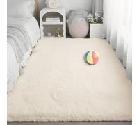 QINLIGAO Living Room Rug 100 x 200 cm Soft Touch Non Shedding Soft Rugs for Living Room Luxury for Bedroom Dorm Nursery Kids Office Lounge Home Decor, Cream Color
