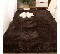 QINLIGAO Low Pile Area Rug 200 x 290 cm Thick Pile Non Shedding Beside Rugs Modern for Bedroom, Nursery Bedside, Brown