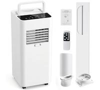 QINLIGAO Portable Air Conditioner 5000 BTU Mobile Air Cooler for Rooms up to 20m², Unit with Remote Control Fan Dehumidifier Sleep Mode and Installation Kit, No Vent Req