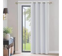 QINLIQIN Blackout Curtains Bedroom 175 x 225 cm 1 Panel, Solid Blackout Curtains Privacy Protected Energy Saving for Room Divider, White