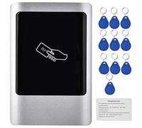 Qinlorgo RFID Reader Door Access, IP65 Waterproof Metal Touch Screen Access Controller, Management Card Smart Door Lock with 10pcs Access Card(IC: 13.56MHz)