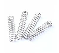 Qinlu-Coil Compressed Spring 10Pcs Wire Dia 0.8mm Compression Spring White Zinc Plated Tension Spring Hardware Accessories OD 7mm Length 10-60mm, DIY Projects(0.8 x 7 x 10mm)