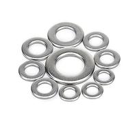 Qinlu-Washers for Screws 1-100pcs 304 Stainless Steel Flat Washer Shim Spacer Plain Metal Washers Rings, M1.6 M2 M2.5 M3 M4 M5 M6 M8 M10 M12 M16 M20 M24, Home Repair(M20 2pcs)