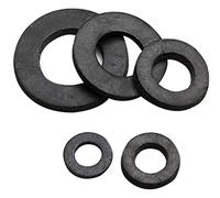 Qinlu-Washers for Screws M3/M4/M5/M6/M8/M10/M12 Rubber Gasket Black Insulating Gasket Increase Rubber Washers ON-flat Pad 1mm 2mm Thickness, 50pcs, Home Repair(M8 x 24mm x 2mm)
