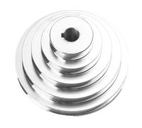 Qinlu-Wheel Aluminum A Type 5 Step Pagoda Pulley Wheel 150mm Outer Diameter 14mm To 28mm Bore For V-shaped Timing Belt, Smooth transmission(20mm)