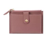 QINNIE Wallets 2 Pcs Mini Leather Coin Purse, Leather Card Holder Change Bag with Zipper Coin Pocket Credit Card Holder-Watermelon Red