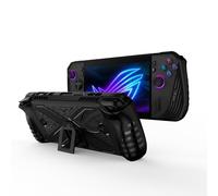 QINOUK Case for Asus ROG Ally X, Soft TPU Case with Built-in Kickstand, Anti-Scratch Protective Case for Asus ROG Ally X-Black